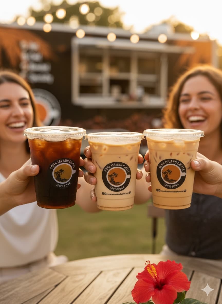 Kona Island Coffee truck at an event